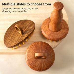 <span class=keywords><strong>Masseur</strong></span> en cuivre à manche en bois, brosse de massage des méridiens, tête de massage des méridiens, jambes fines, ventre, cuir chevel, outil de relaxation pour tout le corps - Product Image 5