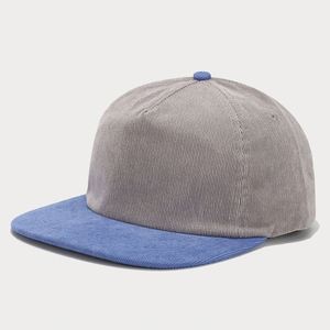 Gorras de Béisbol Personalizadas al por Mayor para Hombre, de Perfil Medio y Alto, con Visera Plana, de 5 Paneles, Lisas, de Pana - Product Image 3