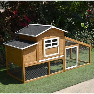 โรงเรือนเลี้ยงไก่ไม้กลางแจ้ง ขายส่ง โรงเรือนไก่ขนาดใหญ่แบบฟาร์ม พร้อมกล่องวางไข่ พื้นที่วิ่งเล่น คอกไก่ - Product Image 3