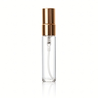 Flacon de parfum cylindrique en verre mat transparent avec bouchon à vis, pratique, 2ml 3ml 5ml 10ml, anti-fuite, rechargeable, avec boîte d'emballage