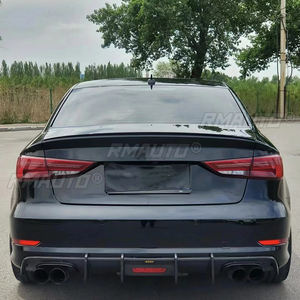 Alerón trasero ABS para Audi A3 S3 Sedán, alerón de maletero, negro y blanco, 2014 2015 2016 2017 2018 2019 - Product Image 4