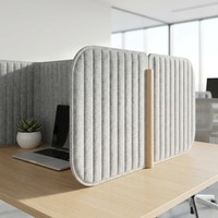 Panneau acoustique plissé en fibre de polyester, écran de confidentialité, séparateur de bureau amovible, cloison de bureau