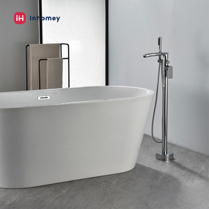 Robinet de <span class=keywords><strong>baignoire</strong></span> sur pied finition chromée avec douchette à main et inverseur 2 voies - Product Image 1