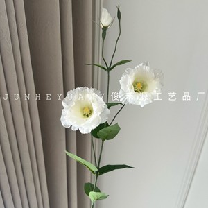 Fleur artificielle Lisianthus, branche unique, arrangement floral en soie pour la décoration intérieure et les accessoires de mariage - Product Image 3