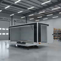 Fourgonnette alimentaire mobile Greenfist GF-S500 en acier inoxydable de 16 pieds avec brûleur, logo personnalisable, résistant à la rouille, 110V/220V/380V