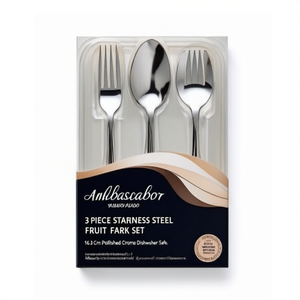 AMBASSADOR Ensemble de 3 fourchettes à fruits en acier inoxydable (16,3 cm) Chrome poli CVLX70C3 - Product Image 2
