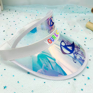Visera de Sol de Plástico con Protección UV, Calidad Láser, Transparente, <span class=keywords><strong>Tornasol</strong></span>, Protección de PVC, para Hombres y Mujeres - Product Image 2