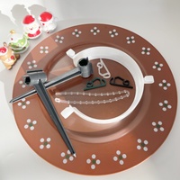36 pièces/ensemble Assiettes mexicaines en plastique marron de 13 pouces (33 cm) au design traditionnel circulaire pour mariage mexicain, fête de naissance ou baby shower