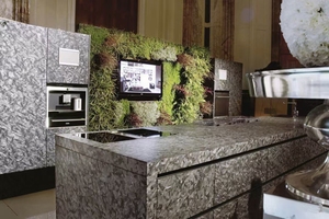 Losas de Cuarzo Natural Negro Matrix Moderno, Pulido, Resistente al Agua, con 1 Año de Garantía para Cocina y Baño - Product Image 3