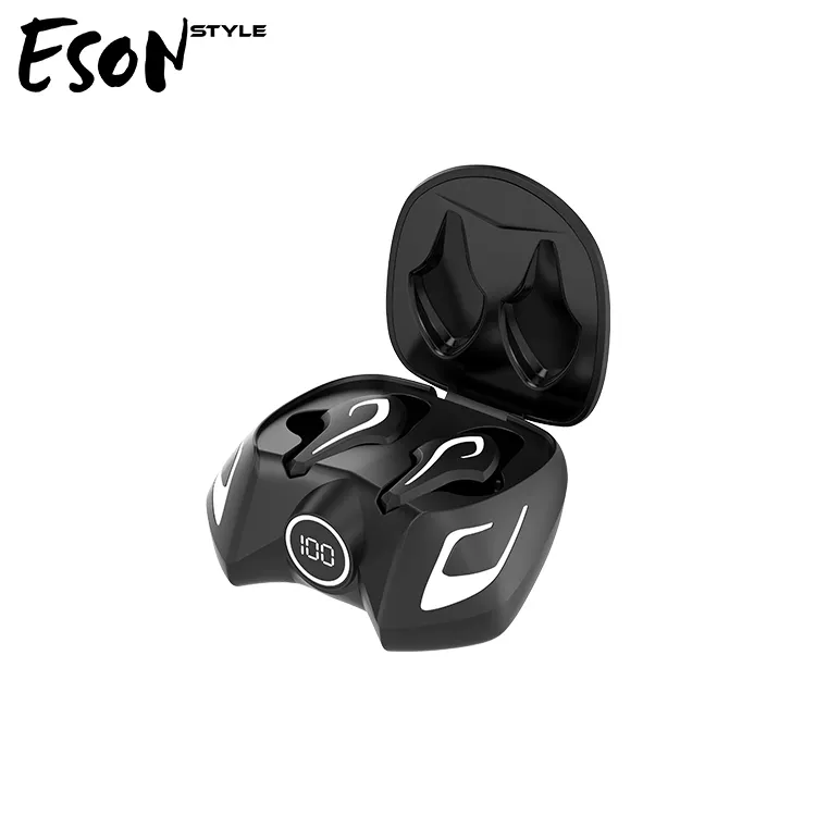 Eson Headset Gamer Musik Latensi Rendah, Headset Gamer Nirkabel Dua Mode dengan Ketelitian Tinggi