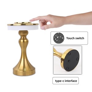 Di alta qualità moderna in metallo lampada da tavolo ristorante con <span class=keywords><strong>paralume</strong></span> in <span class=keywords><strong>oro</strong></span> Touch Control LED lampada da tavolo per la decorazione della casa - Product Image 2
