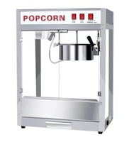 Machine à Popcorn Commerciale Robuste avec Verre Trempé et Cuve Antiadhésive Rouge Vintage