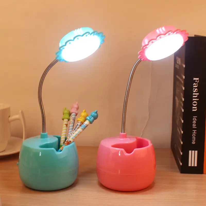 Minilâmpada de mesa de led, lâmpada de mesa com suporte de caneta + suporte de celular = multifuncional com melhor preço
