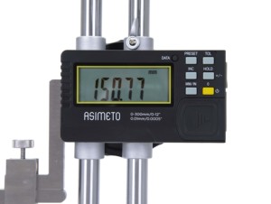 Asimeto Heavy Duty Dual Column Height <b>Gauge</b> 0-600mm Stable for Daily Use in Machine Shop Accurate - Product Image 3