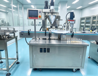 Machine automatique de remplissage et de sertissage de poudres vétérinaires pour flacons en verre et bouteilles, avec remplisseur à vis sans fin pour poudres de peptides