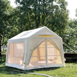 Opblaasbare tent <span class=keywords><strong>7</strong></span> ㎡   Luxe TC katoenen draagbare vierseizoenen dakkoffer met dubbele laag, regenbestendig en zonwerend voor kamperen - Product Image 4