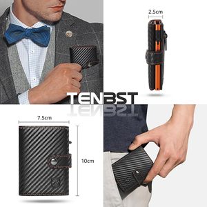 Porte-cartes pliable Tenbst de 5 pouces avec compartiment à monnaie zippé pour hommes - Product Image 4