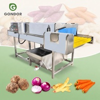 Aardappelwas- en schilmachine, fruitwasser, gember-, bladgroente-, avocado- en mangowasmachine met borstel