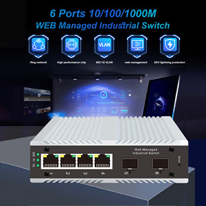 Commutateur géré CF FIBERLINK de qualité industrielle à 6 ports, 2 SFP, 4 RJ45, QoS, SNMP, VLAN, gestion du réseau, capacité 12 Gbps - Product Image 3
