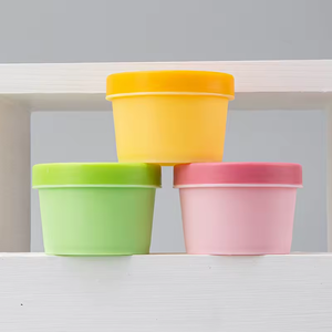 Vente directe usine – Pots de crème colorés en PP 50G 100G, pots à gommage pour les lèvres en plastique avec couvercle et cuillère applicatrice - Product Image 3