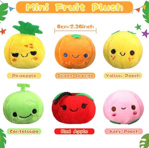 Juego de Frutas de Peluche Suaves Personalizadas, Coloridas y Adorables: Melocotón, Naranja, Piña y Cantalupo - Product Image 2