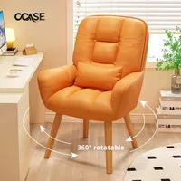 Chaise d'ordinateur minimaliste, pivotante à 360°, rembourrage en latex, confortable pour une longue durée de siège, chaise de bureau, chaise de bureau, dossier de canapé