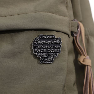 Noir série émail broche papillon chat coeur broche Wicca chapeau triste filles Club Badge Punk bijoux pour les Fans - Product Image 3