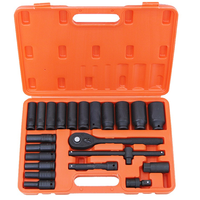 PEXMARTOOLS usine 23 pièces 1/2 ''jeu de douilles d'entraînement boîte à outils robuste à impact profond pour camion voiture réparation jeu de clés à douilles