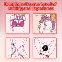 Kit de bondage sexuel 12 pièces, ensemble de jouets BDSM, menottes, attaches de cheville, pinces à tétons, bâillon à boule, corde, plug anal