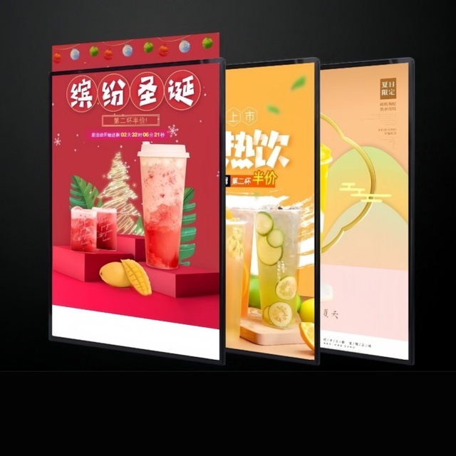 Customizable Rectangle Aluminum Acrylic LED Light Box with High Brightness for Indoor Advertising Displays