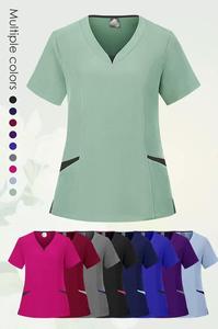 High Quality Dental Hospital OEM Logo <b>Doctor</b> Nurse Scrubs Uniform Women Men Medical Scrubs Uniforms <b>Sets</b> - Product Image 2