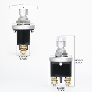 Interruptor de desconexión de batería de 12V 500A de alta resistencia con caja de Metal, aislador de Terminal negativo de apagado automático para camión de vehículo - Product Image 2