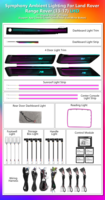 Kit d'éclairage d'ambiance dynamique et coloré pour Land Rover Range Rover L405 2013-2017, mise à niveau LED Symphony pour l'intérieur de la voiture