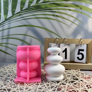 Handmade Resin Casting Molds Eco-Friendly <b>PC</b> Material Ins Style Decorative Ornaments Silicone Candlestick Mold A9208 Number <b>Set</b> - Product Image 5