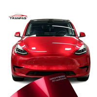 Vinilo PET Premium Tranfas de 7.5mil, Autoadhesivo, Cambia de Color, Alto Brillo, Resistente a los Rayos UV y a los Arañazos, para Envolver la Carrocería de Tesla