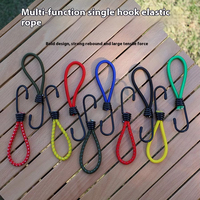 Crochet élastique de corde à reliure fixe de 15cm en aluminium pour camping, randonnée, tente, cordon de serrage avec boucle