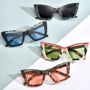 Hot Fashion Lentes Gafas De Sol Hombre Designer Sunglasses Custom Cat Eye Style Sunglasses Shades Square Sunglass For Women