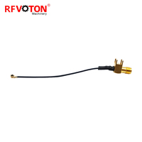 Cable de conexión SMA hembra en ángulo recto (RA) a U.FL MHV de 1.13 mm, con conectores tipo pigtail de 1.13 mm, en stock, 15 cm, ROHS, suministro de fábrica