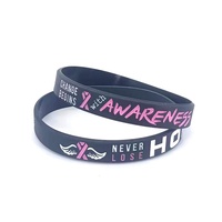 Bracelets en silicone Youmigift pour la sensibilisation au cancer du sein, alerte médicale, couleur personnalisée, logo, étanches, écologiques, promotionnels