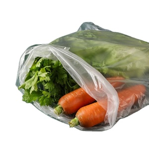 HC Food Packaging Clear Poly Flat Bag with Side Gusset for Supermarket Use Food <b>Storage</b> and Packing Fruits <b>Vegetables</b> Bread - Product Image 1