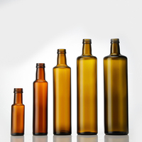 Vente en gros Bouteille vide d'huile d'olive de qualité alimentaire 250ml 375ml 500ml 750ml 1000ml Bouteille d'huile d'olive en verre avec impression personnalisée