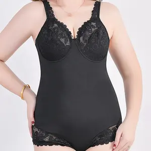 Yüksek kalite artı boyutu tek parça Bodysuit örme naylon Spandex şekilli iç çamaşırı popo kaldırma toptan kaynağı için