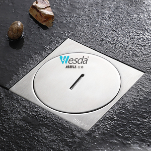 Wesda phòng tắm có thể điều chỉnh tầng cleanout dày lên vuông vòi hoa sen xả Bìa kiểm tra cổng thoát nước Sàn thép không gỉ - Product Image 4