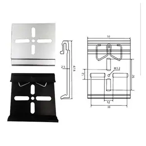 Lente Geladen 35Mm Aluminium Din Rail Vaste Klem Fasten Clip Voor Relais Montage Klemmen