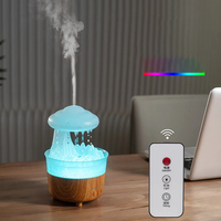 Humidificateur de nuage de pluie avec veilleuse pluie goutte d'eau son air 7 couleurs USB brume muette diffuseur d'huiles essentielles aromathérapie