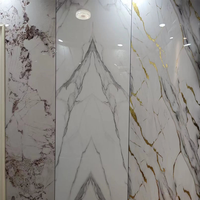 Panneau mural en PVC SPC imitation pierre en plastique UV avec isolation thermique, ignifuge, imperméable et design moderne