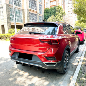 Amp-Z Rear Lip Spoiler For Volkswagen T-Roc 2018-2022 Piano Black Carbon Fiber Texture Matte Finish Tuning Style - Product Image 3