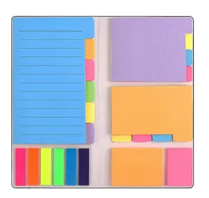Produk Baru Oem Kustom Memo Pad Sticky Note Tab Cetak Kertas Notebook Hard Cover Sticky Note Pad dengan Penutup