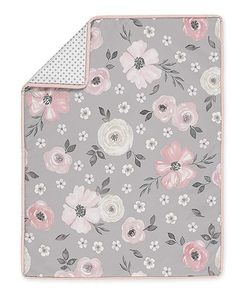 Baby 4 Piece Sweet Watercolor <strong>Floral</strong> Toddler Soft Bedding Set for <strong>Crib</strong> - Product Image 3