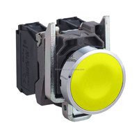 Schnei der Control Serie XB4BA Botón de cabeza plana de metal Negro Verde Amarillo Rojo Azul 1NO 2NC diámetro 22mm XB4BA21/31/42/51/61
